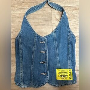 Ganni x Levi’s Women's Blue Denim Vest Top
